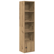 vidaXL kézműves tölgy színű szerelt fa könyvespolc 31x24x127 cm (860354) bútor