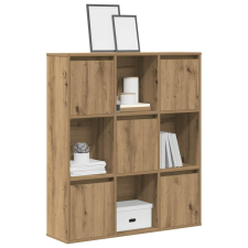 vidaXL kézműves tölgy színű szerelt fa könyvespolc 89x24x101,5 cm bútor