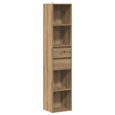 vidaXL kézműves tölgy színű szerelt fa könyvszekrény 36x30x171 cm (856047) bútor
