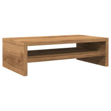 vidaXL Kézműves tölgy színű szerelt fa monitorállvány 42x24x13 cm (855797) bútor