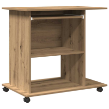 vidaXL kézműves tölgy színű szerelt fa számítógépasztal 80 x 50 x 75cm (856053) íróasztal