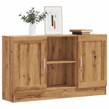vidaXL kézműves tölgy színű szerelt fa tálalószekrény 120x30,5x70 cm bútor