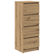 vidaXL kézműves tölgy színű szerelt fa tálalószekrény 37,5x35x99 cm (861705) bútor