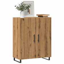 vidaXL kézműves tölgy színű szerelt fa tálalószekrény 69,5x34x90 cm bútor