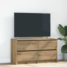 vidaXL kézműves tölgy színű szerelt fa TV-szekrény 100x35x54 cm bútor