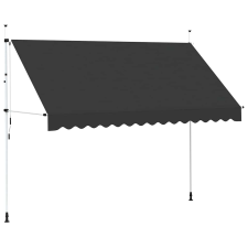 vidaXL kézzel feltekerhető antracit napellenző 350 cm (143691) kerti bútor