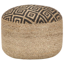 vidaXL kézzel készült fekete juta puff 45 x 30 cm bútor