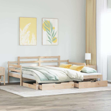vidaXL kihúzható heverő fiókokkal matrac nélkül 80 x 200 cm bútor