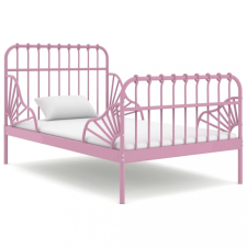 vidaXL Kihúzható rózsaszín fém ágykeret 80 x 130/200 cm ágy és ágykellék