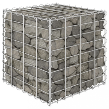 vidaXL Kocka alakú acélhuzal gabion magaságyás 40 x 40 x 40 cm kerti tárolás