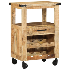 vidaXL Konyhai Kocsi 55x40x80 cm Tömör Durva Fa Mangó bútor