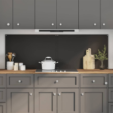 vidaXL Konyhai splashback 2 pcs Fekete 90 x 60 cm edzett üveg konyhai eszköz