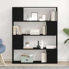 vidaXL Könyvespolc Fekete Tölgy 100x24x124 cm Mérnöki Fa bútor