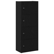 vidaXL Könyvespolc fekete tölgy 40x24x102 cm gépesített fa (860374) bútor
