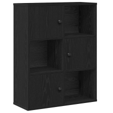 vidaXL Könyvespolc fekete tölgy 60x24x76,5 cm Gépesített fa (860383) bútor