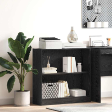 vidaXL Könyvespolc Musta tammi 80 x 24 x 76 cm Faanyag bútor