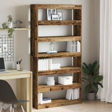 vidaXL Könyvespolc Régi fa Szerelt fa 100 x 30 x 198 cm bútor