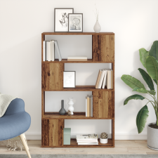 vidaXL könyvespolc Régi fa Szerelt fa 80 x 24 x 124 cm Polc bútor