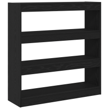 vidaXL Könyvespolc/Szobaelválasztó Fekete tölgy 100x30x103cm Szerelt fa (862726) bútor