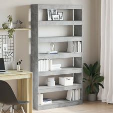 vidaXL Könyvespolc Szürke Szerelt fa 100 x 30 x 198 cm Könyvespolc bútor