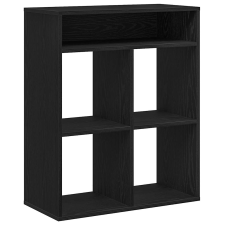vidaXL könyvszekrény fekete 66x31x80 cm szerelt fa (860293) bútor