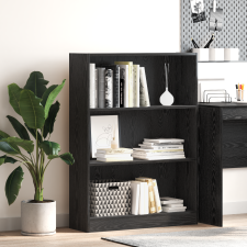 vidaXL Könyvszekrény Musta tammi 80 x 24 x 109 cm Forgácslemez bútor