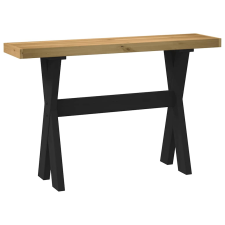 vidaXL konzolasztal NOAIN X alakú lábak 120x30x75 cm tömör fa fenyőfa bútor