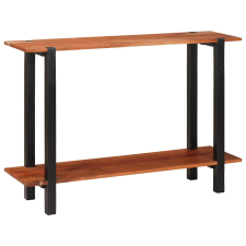 vidaXL Konzolasztal polcokkal Barna 110 x 30 x 75 cm tömör akácfa bútor
