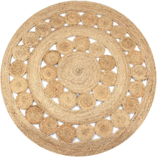 vidaXL kör alakú, fonott juta szőnyeg 120 cm lakástextília