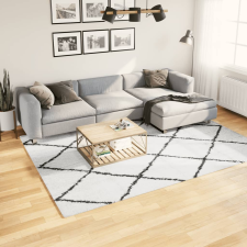 vidaXL krém és fekete hosszú szálú bozontos modern szőnyeg 200x280 cm lakástextília