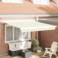 vidaXL Krém Kézi Behúzható Napellenző 300x250 cm kerti bútor