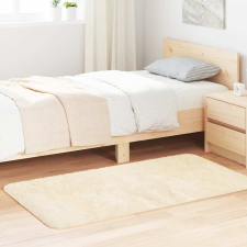 vidaXL krém poliészter hosszú szálú bozontos szőnyeg 80x150 cm lakástextília