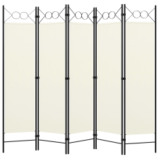 vidaXL krémfehér 5 paneles paraván 200 x 180 cm (320707) bútor