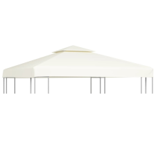 vidaXL Krémfehér csere pavilon ponyvatető 310 g/m² 3 x 3 m kerti bútor