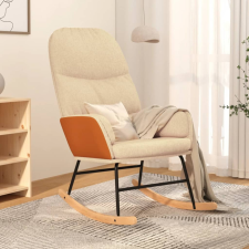 vidaXL krémfehér szövet hintaszék bútor