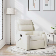 vidaXL krémszínű bársony dönthető masszázsfotel masszázsfotel