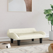 vidaXL krémszínű bársony kutyaágy 70 x 40 x 24 cm szállítóbox, fekhely kutyáknak