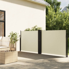 vidaXL krémszínű behúzható oldalsó napellenző 140 x 600 cm kerti bútor