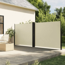 vidaXL krémszínű behúzható oldalsó napellenző 160 x 600 cm kerti bútor