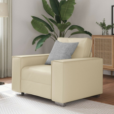 vidaXL Krémszínű Fotel 59 cm Műbőrből bútor