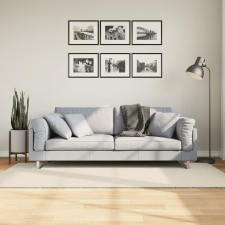 vidaXL krémszínű hosszú szálú fényes szőnyeg 100x200 cm lakástextília