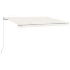 vidaXL Krémszínű kézzel kihúzható LED-es napellenző 400 x 300 cm (3068902) kerti bútor