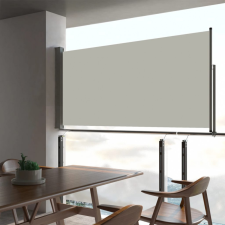 vidaXL Krémszínű kihúzható oldalsó terasz napellenző 80 x 300 cm kerti dekoráció