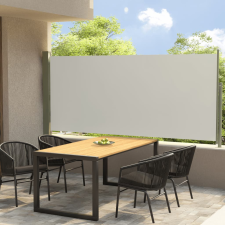 vidaXL krémszínű kihúzható oldalsó terasznapellenző 140 x 300 cm kerti bútor