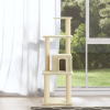 vidaXL krémszínű macskabútor szizál kaparófákkal 105 cm