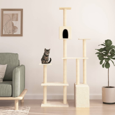 vidaXL krémszínű macskabútor szizál kaparófákkal 180 cm macskafelszerelés