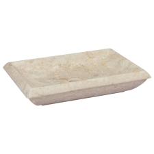 vidaXL krémszínű márvány mosdókagyló 50 x 35 x 10 cm szaniter