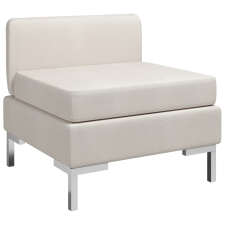 vidaXL krémszinű moduláris szövet középső kanapé párnával bútor