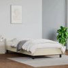 vidaXL Krémszínű műbőr ágykeret fejtámlával 90x190 cm