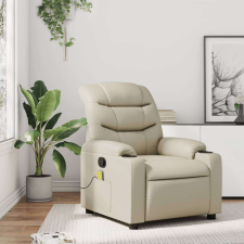 vidaXL krémszínű műbőr dönthető masszázsfotel masszázsfotel